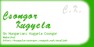 csongor kugyela business card